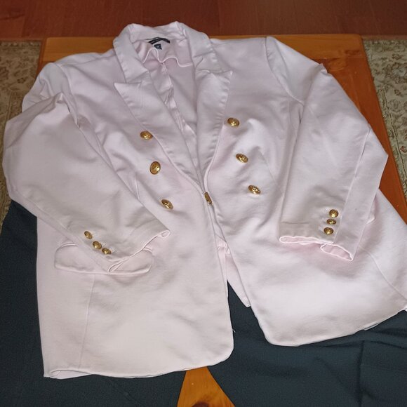 Lane Bryant Size 22 Double Breasted The Bryant Blazer Pink Ponte Knit - Picture 1 of 15